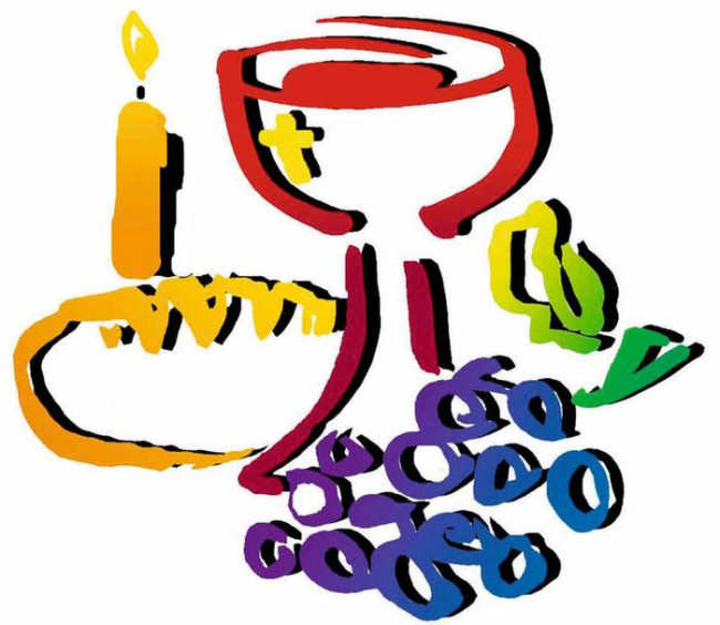 Stilisierter Abendmahlstisch